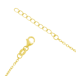 Collier en plaqué or, plaque verticale 3.2 mm
