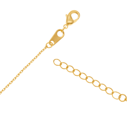 Collier en plaqué or et oxydes de zirconium, coeur