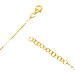 Collier en plaqué or et oeil de tigre