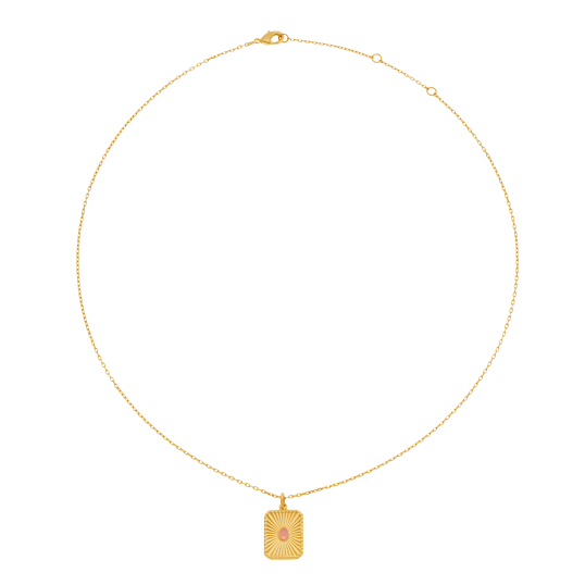Collier en plaqué or et verre