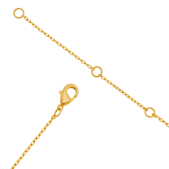 Collier en plaqué or et verre