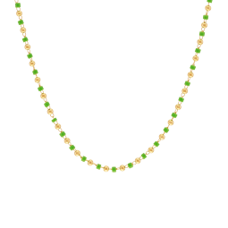 Collier en plaqué or et pierres synthétiques
