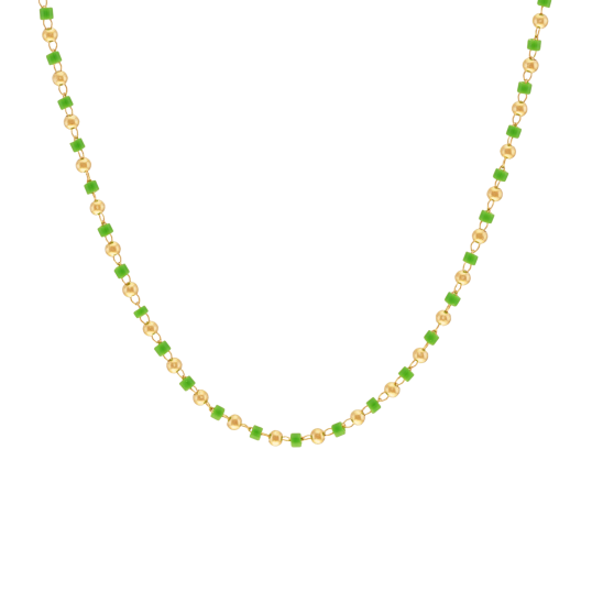Collier en plaqué or et pierres synthétiques
