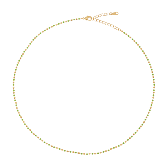 Collier en plaqué or et pierres synthétiques