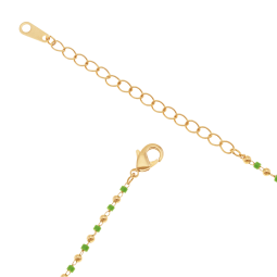 Collier en plaqué or et pierres synthétiques