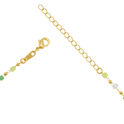 Collier en plaqué or et pierres synthétiques