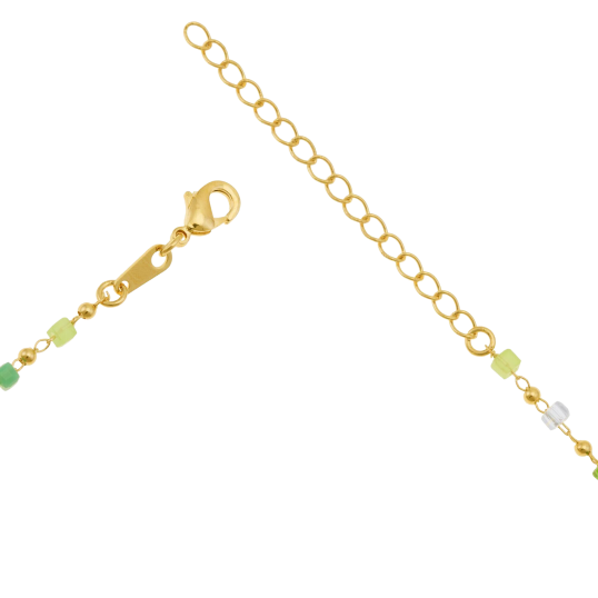 Collier en plaqué or et pierres synthétiques