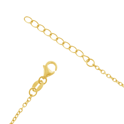 Collier en plaqué or, oxydes de zirconium et laque