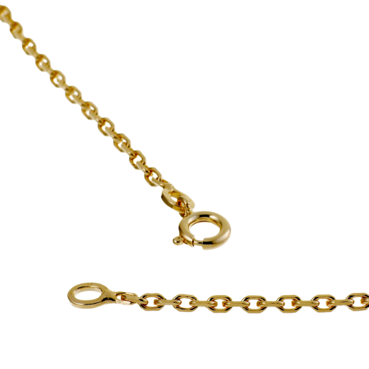Chaine en plaqué or maille forçat