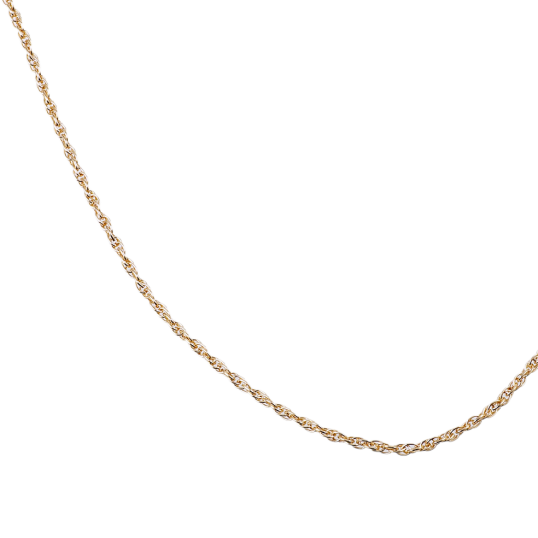 Chaine en plaqué or maille corde