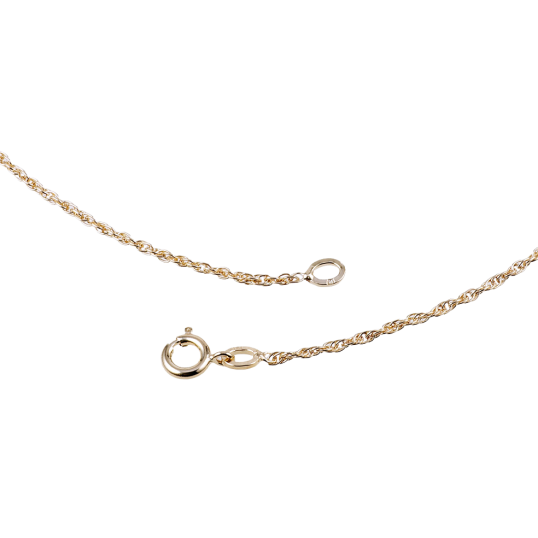 Chaine en plaqué or maille corde