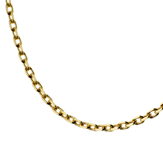 Chaine en plaqué or maille forçat