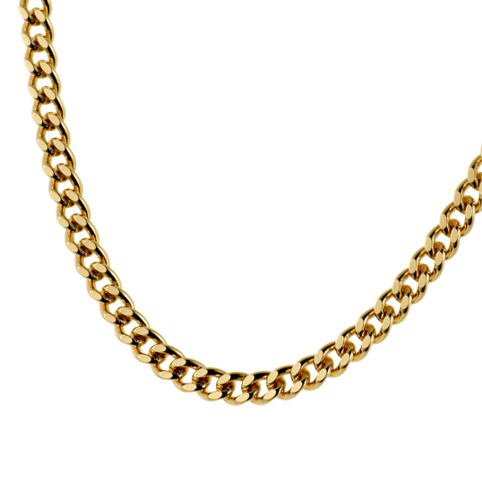 Chaine en plaqué or maille gourmette