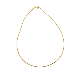 Collier câble en plaqué or