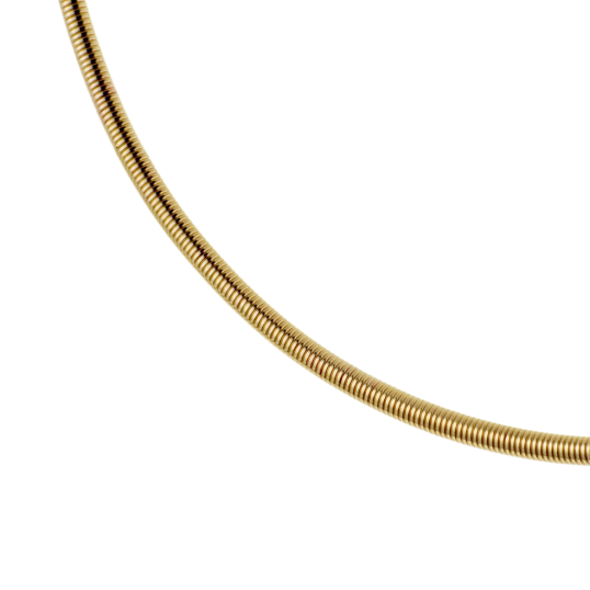 Collier câble en plaqué or