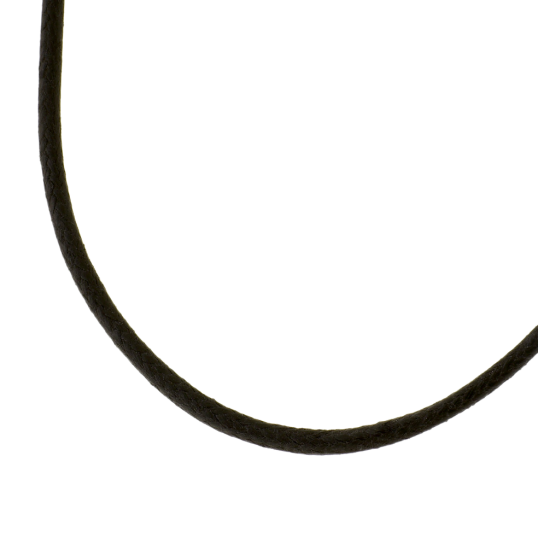 Collier en plaqué or cordon en coton noir
