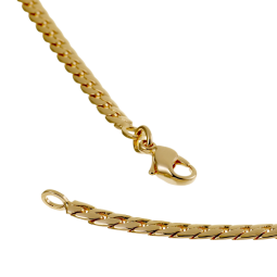 Collier en plaqué or maille anglaise