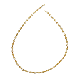 Collier en plaqué or maille grain de café