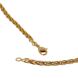 Collier en plaqué or maille palmier