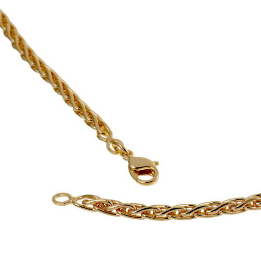 Collier en plaqué or maille palmier