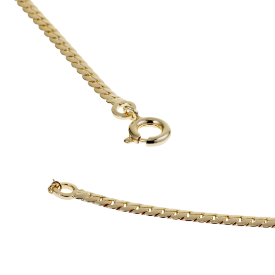 Collier en plaqué or maille anglaise