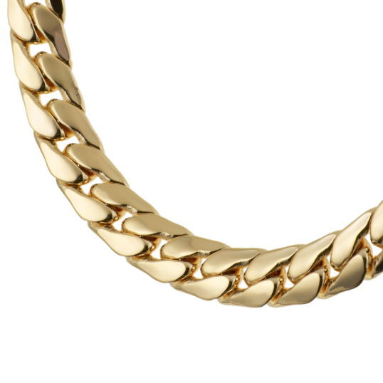 Collier en plaqué or maille anglaise