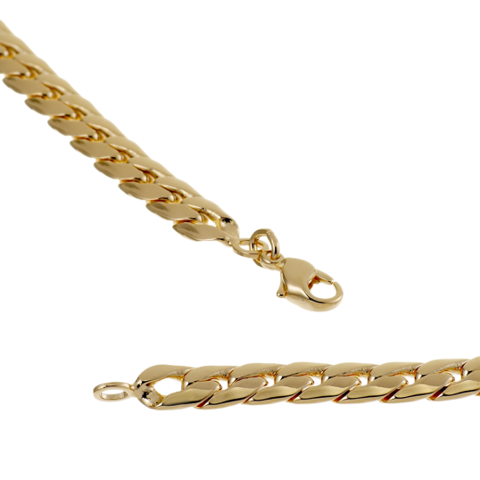 Collier en plaqué or maille anglaise