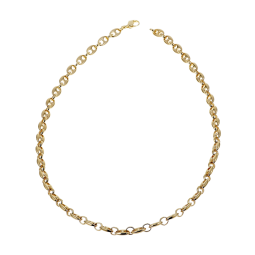 Collier en plaqué or maille grain de café