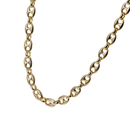 Collier en plaqué or maille grain de café