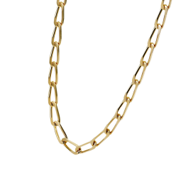 Collier en plaqué or maille cheval