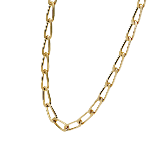 Collier en plaqué or maille cheval Collier en plaqué or maille cheval
