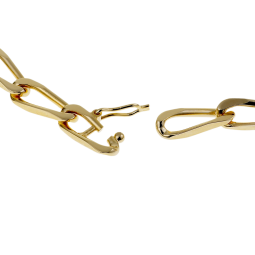 Collier en plaqué or maille cheval