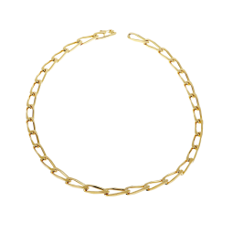 Collier en plaqué or maille cheval