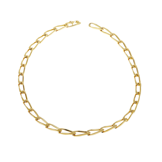 Collier en plaqué or maille cheval