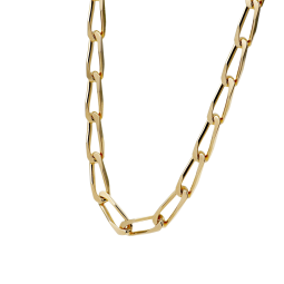 Collier en plaqué or maille cheval