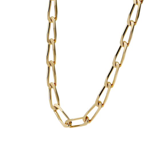Collier en plaqué or maille cheval