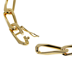 Collier en plaqué or maille cheval