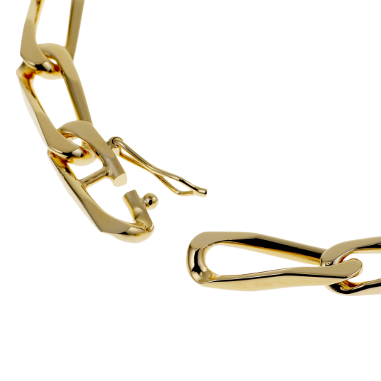 Collier en plaqué or maille cheval