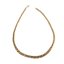 Collier en plaqué or maille palmier chutée