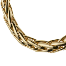 Collier en plaqué or maille palmier chutée