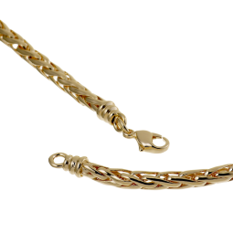 Collier en plaqué or maille palmier chutée