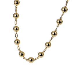 Collier en plaqué or boules