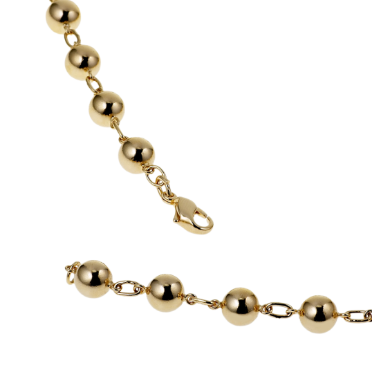 Collier en plaqué or boules