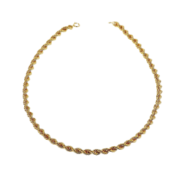 Chaine en plaqué or maille corde