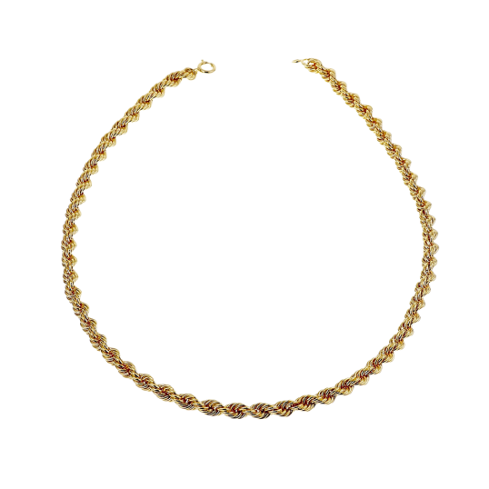 Chaine en plaqué or maille corde