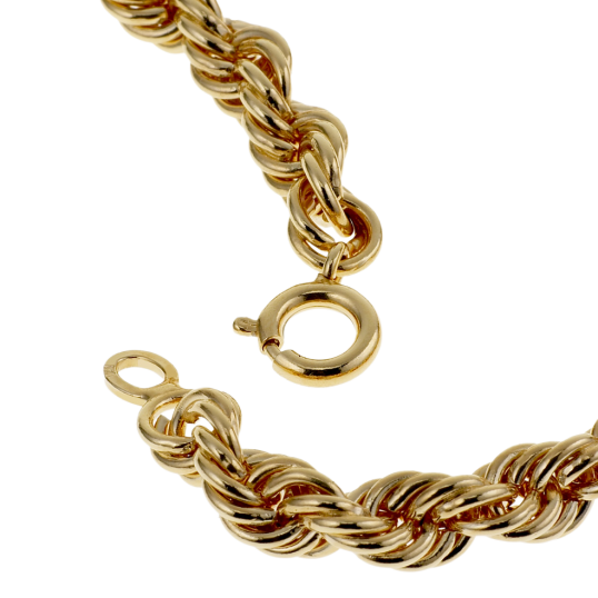 Chaine en plaqué or maille corde