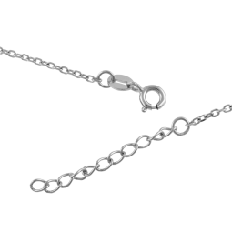 Collier en argent rhodié et oxydes de zirconium