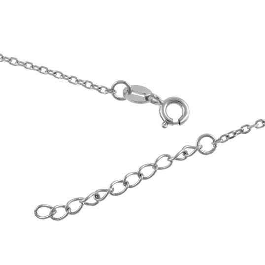 Collier en argent rhodié et oxydes de zirconium