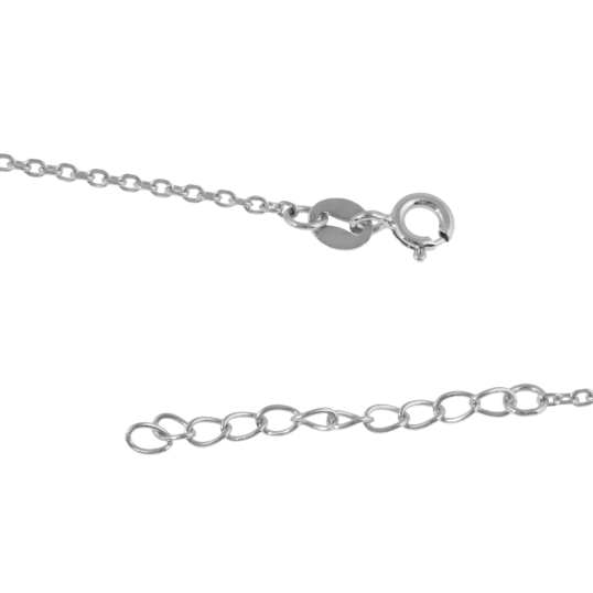 Collier en argent rhodié, papillon oxydes de zirconium