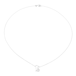 Collier en argent rhodié et oxydes de zirconium